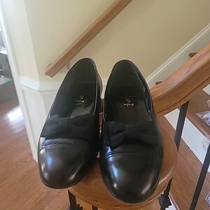 Vintage POLO RALPH LAUREN Mens TUXEDO BLACK LEATHER SHOES Size 10.5 D 3304